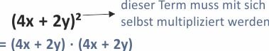 Quadrieren von Binomen
