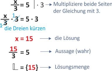 die Lösungsmenge L der Gleichung - Beispiel