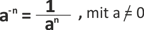 Potenz mit negativem Exponenten
